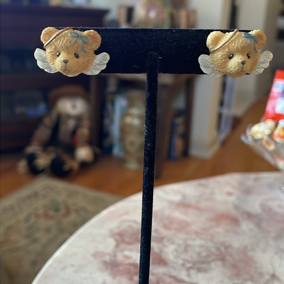 EUC~Set Of 3 Pairs Of Vintage Cherished Teddy Resin  Post Back Earrings - Picture 6 of 8
